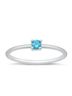 Starlette Solid Blue Women's Topaz Round Stackable Ring in Blue Size 6 - photo 1