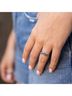 Starlette Solid Blue Women's Topaz Round Stackable Ring in Blue Size 6 - photo 3