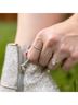 Starlette Solid Silver Toned Women's Charlotte Stackable Ring in Silver Size 11 - photo 4