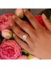 Starlette Solid Silver Toned Women's Charlotte Stackable Ring in Silver Size 9 - photo 3