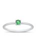 Starlette Solid Green Women's Emerald Round Stackable Ring in Green Size 4 - photo 1