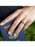 Starlette Solid Green Women's Emerald Round Stackable Ring in Green Size 7 - photo 3