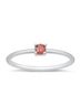 Starlette Solid Silver Toned Women's Garnet Round Stackable Ring in Silver Size 6 - photo 1