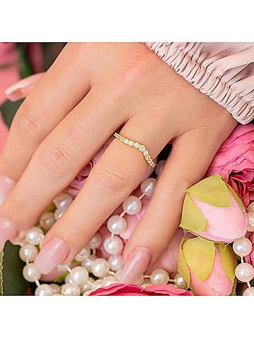 Starlette Women's Gloria Stackable Ring in Gold (view 2)