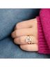 Starlette Solid Gold Toned Women's Gloria Stackable Ring in Gold Size 5 - photo 4