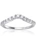 Starlette Solid Silver Toned Women's Gloria Stackable Ring in Silver Size 8 - photo 1