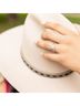 Starlette Solid Silver Toned Women's Gloria Stackable Ring in Silver Size 8 - photo 5
