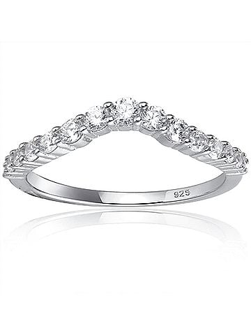 Starlette Women's Gloria Stackable Ring in Silver (view 1)