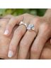 Starlette Solid Silver Toned Women's Harper Statement Ring in Silver With Pearls Size 7 - photo 4