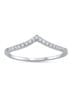 Starlette Solid Silver Toned Women's Lilly Stackable Ring in Silver Size 8 - photo 1