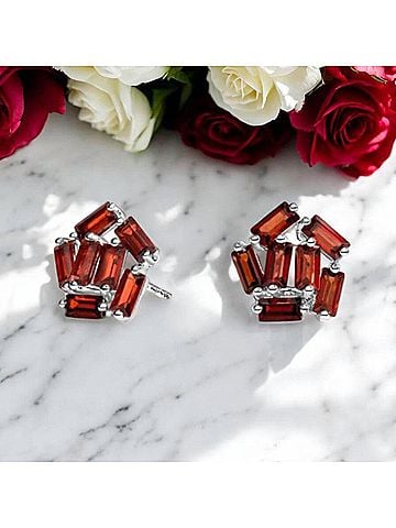 Starlette Women's Little Sizzle Stud Earrings in Red (view 2)