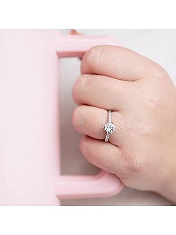 Starlette Women's Madeleine Engagement Ring in Silver (view 2)