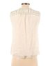 Tory Burch 100% Silk 100% Polyester Ivory Sleeveless Blouse Size 8 - photo 2