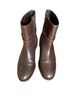 Tory Burch 100% Leather Brown Ankle Boots Size 10 - photo 2