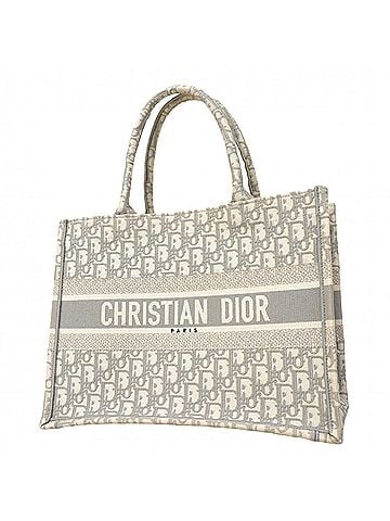 Christian Dior Christian Dior Book Tote Bag, Canvas, Gray/White, Women's, P2892865 (view 1)