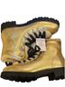 J.Crew 100% Leather 100% Shearling Gold Black Boots Size 9 1/2 - photo 1