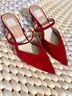 Dolce Vita 100% Leather Solid Red Mule/Clog Size 6 1/2 - photo 5