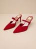 Dolce Vita 100% Leather Solid Red Mule/Clog Size 6 1/2 - photo 3