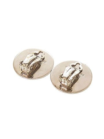 Hermès Hermes Sellier Silver Earrings, Accessory 1655 HERMES (view 2)