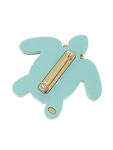 Chanel Chanel Turtle Motif D19S Plastic Green Brooch Accessory 0433 CHANEL (view 2)
