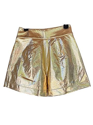 Emily McCarthy Relaxed Short Faux Leather Shorts (view 2)