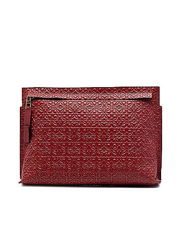 Loewe Embossed Anagram Leather Repeat T Clutch (view 1)