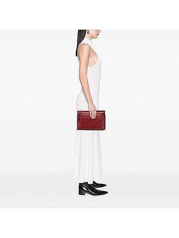 Loewe Embossed Anagram Leather Repeat T Clutch (view 2)