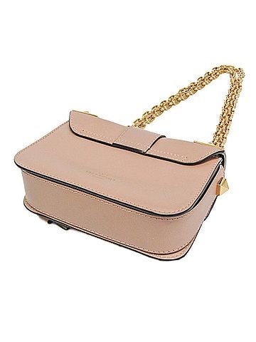 Valentino Garavani Valentino Garavani Rockstud Chain Women's Leather Shoulder Bag Pink Beige (view 2)