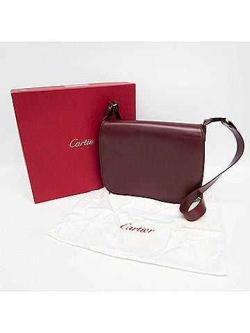 Cartier Cartier Must Women's Leather,Suede Shoulder Bag Bordeaux (view 2)