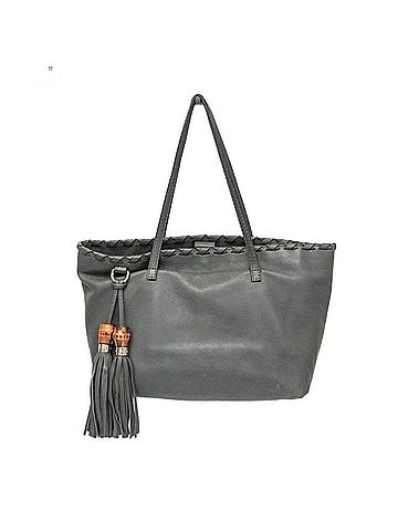Gucci Gucci Bamboo Tassel 354665 Women's Leather Tote Bag Gray (view 1)
