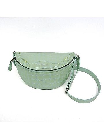 Balenciaga Balenciaga 565510 Men,Women Leather Shoulder Bag,Sling Bag Light Green,Mint Blue (view 1)