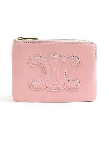 Céline Celine CELINE Wallet/Coin Purse Triomphe Leather Pink Women's r11208j (view 1)