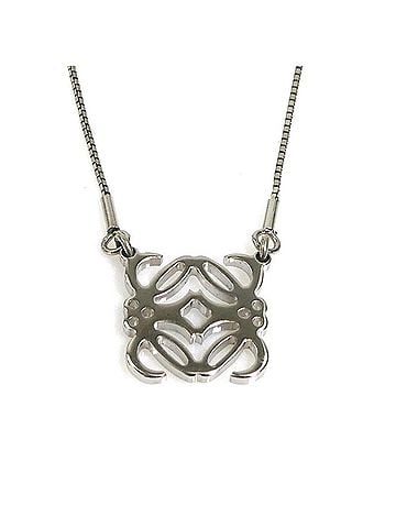 Loewe Loewe Anagram Metal Silver Necklace for Women (r11195i) (view 1)