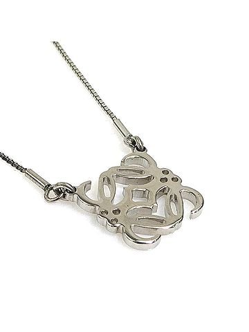 Loewe Loewe Anagram Metal Silver Necklace for Women (r11195i) (view 2)