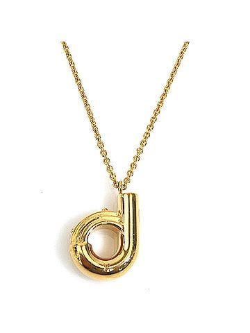 Louis Vuitton Louis Vuitton LOUIS VUITTON Necklace LV&ME D Metal Gold Men's Women's M61059 r11194a (view 1)