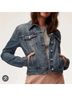Talula 100% Cotton Blue Denim Jacket Size L - photo 5