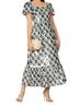 HVN 100% Polyester Argyle Black Silver Green Casual Dress Size 0 - photo 2