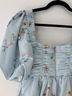 Self-Portrait 100% Polyester Floral Blue Yellow Cocktail Dress Size 6 - photo 12