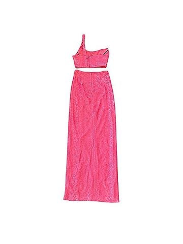 Black Halo Eve Brew Two-Piece Gown Candy Pink Cocktail Dress (view 2)