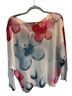 Pomelo 100% Viscose Floral Multi Color Pullover Sweater One size - photo 1