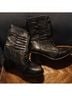 BED|STU 100% Leather Black Boots Size 8 1/2 - photo 4
