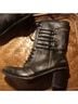 BED|STU 100% Leather Black Boots Size 8 1/2 - photo 5