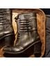 BED|STU 100% Leather Black Boots Size 8 1/2 - photo 11