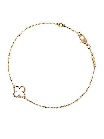 Van Cleef & Arpels Van Cleef & Arpels Sweet Alhambra Bracelet 18K Yellow Gold Mother-of-Pearl Women's (view 1)