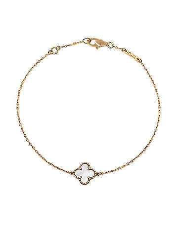Van Cleef & Arpels Van Cleef & Arpels Sweet Alhambra Bracelet 18K Yellow Gold Mother-of-Pearl Women's (view 2)