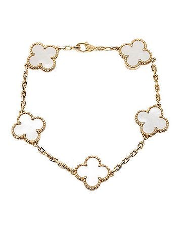Van Cleef & Arpels Van Cleef & Arpels Vintage Alhambra Bracelet VCARA41800 18KYG Yellow Gold Mother-of-Pearl Women's (view 2)