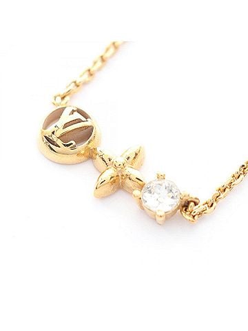 Louis Vuitton Louis Vuitton Petit Necklace Jewelry GP (Gold Plated) Rhinestone Women's Gold Tone Clear (view 1)