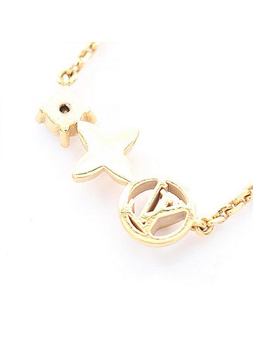 Louis Vuitton Louis Vuitton Petit Necklace Jewelry GP (Gold Plated) Rhinestone Women's Gold Tone Clear (view 2)