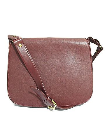 Cartier Cartier Must Line Leather Shoulder Bag, Bordeaux, Women's (view 1)