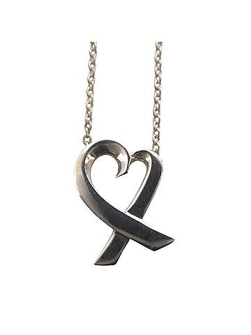 Tiffany & Co. Tiffany & Co. Paloma Picasso Loving Heart Necklace Pendant, 925 Sterling Silver, Women's (view 1)